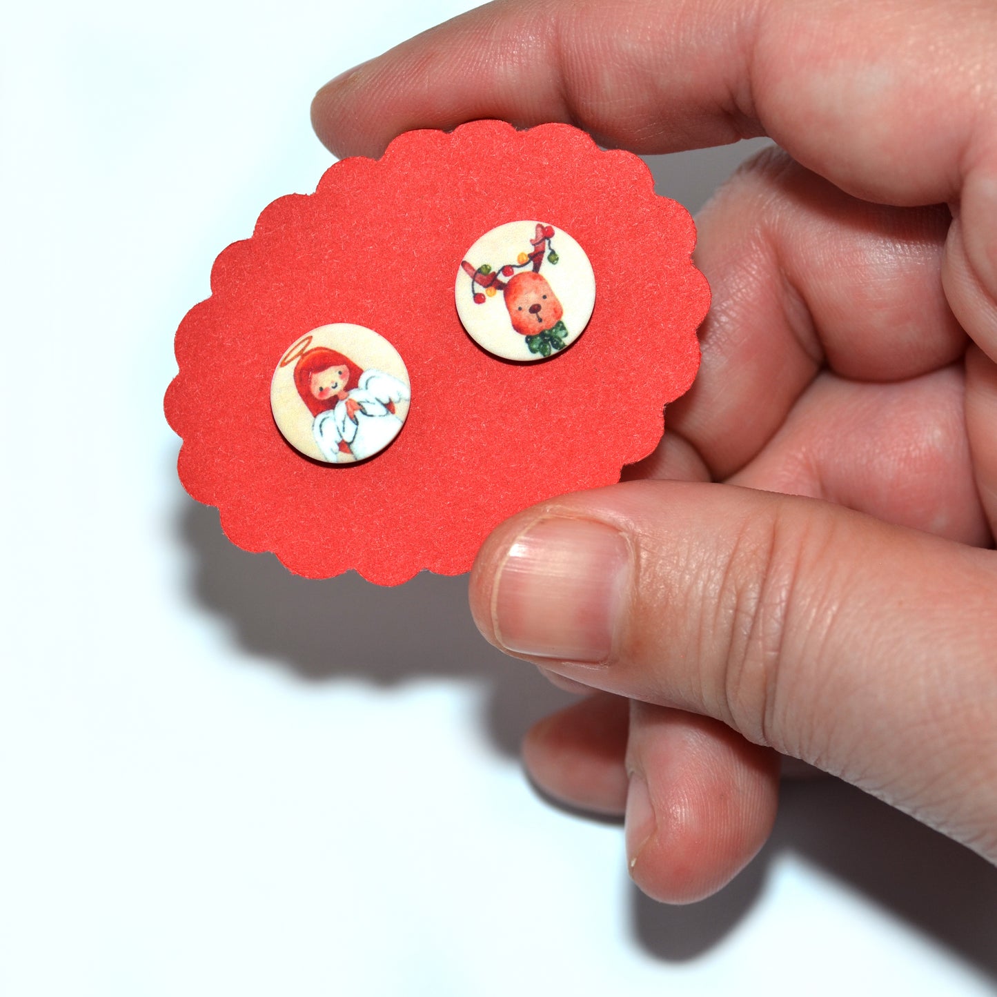 Cookie monster earrings and chocolate chip cookie